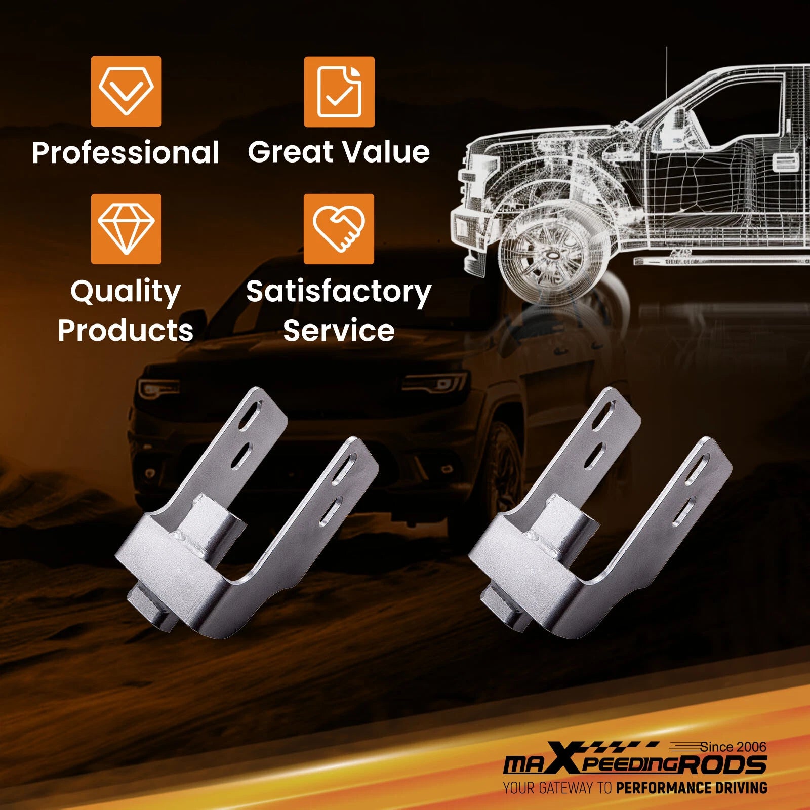 3 Inch Body Lift Kit for Chevy Silverado GMC Sierra 1500 (2007-2013)