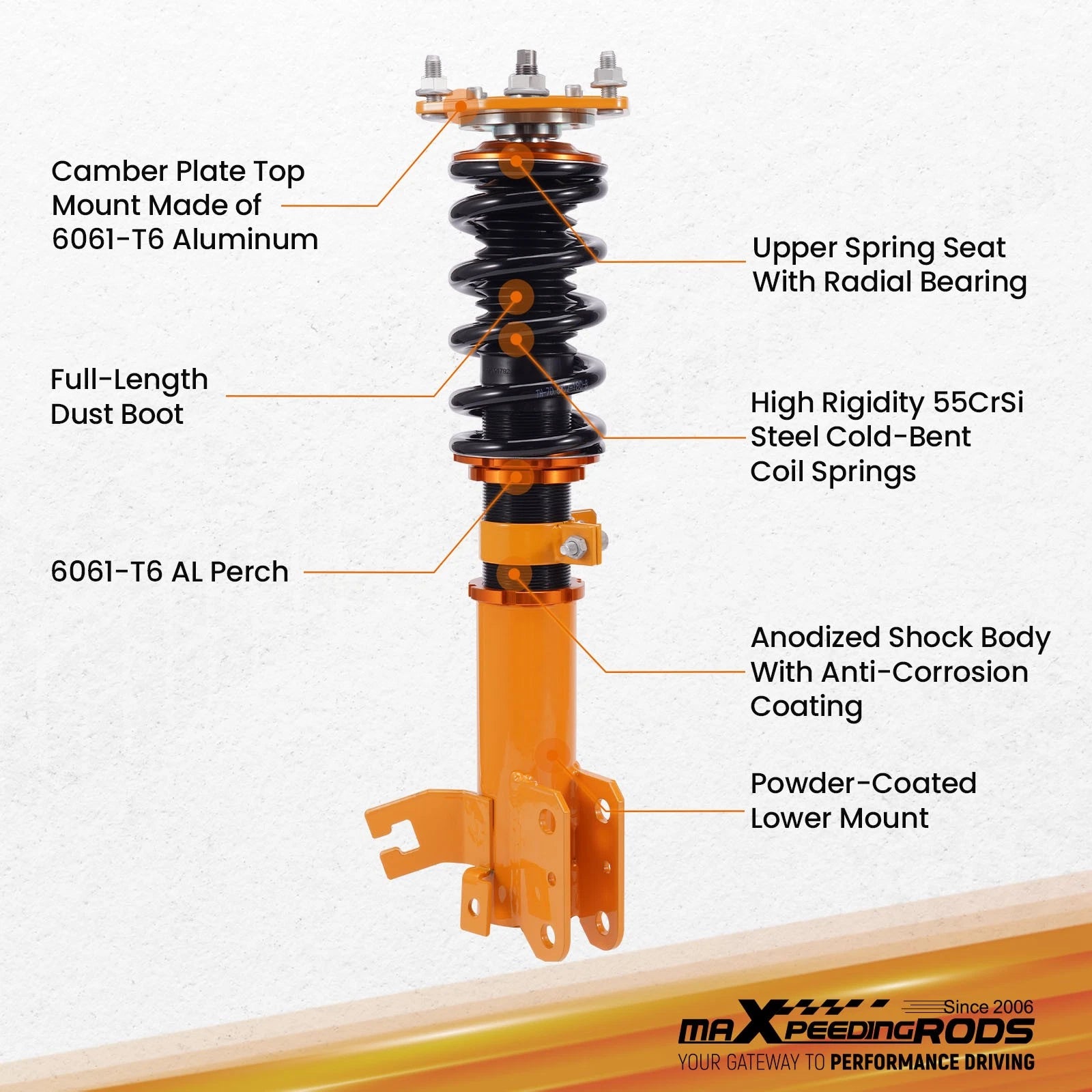 Coilovers Kit for Nissan Altima Maxima (2002-2008)