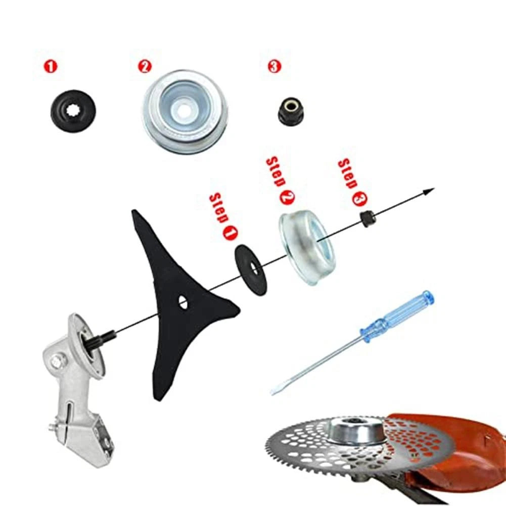 4 Piece Garden Blade Adapter Kit for Lawn Mower (Durable Alloy)