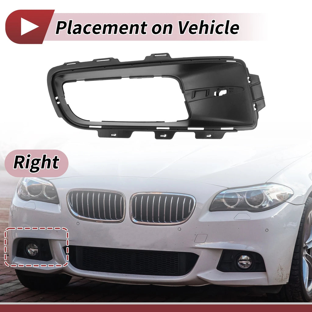 1 Pc Fog Light Grill for BMW X5 (2007–2010) No. 51117172450 Black