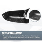 Pair Door Rearview Mirror Cover Cap Gloss Black for BMW 525i 528i 530i 535i 550i (2001–2007)