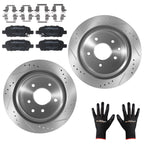 Rear Brake Rotors and Pads Kit for Nissan Qashqai X-Trail (2017–2019, 2005–2006)