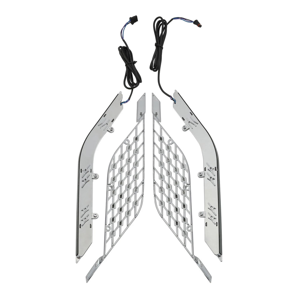 Chrome LED Radiator Grill Panels for Honda Goldwing 1800 GL1800B (2018–2023)