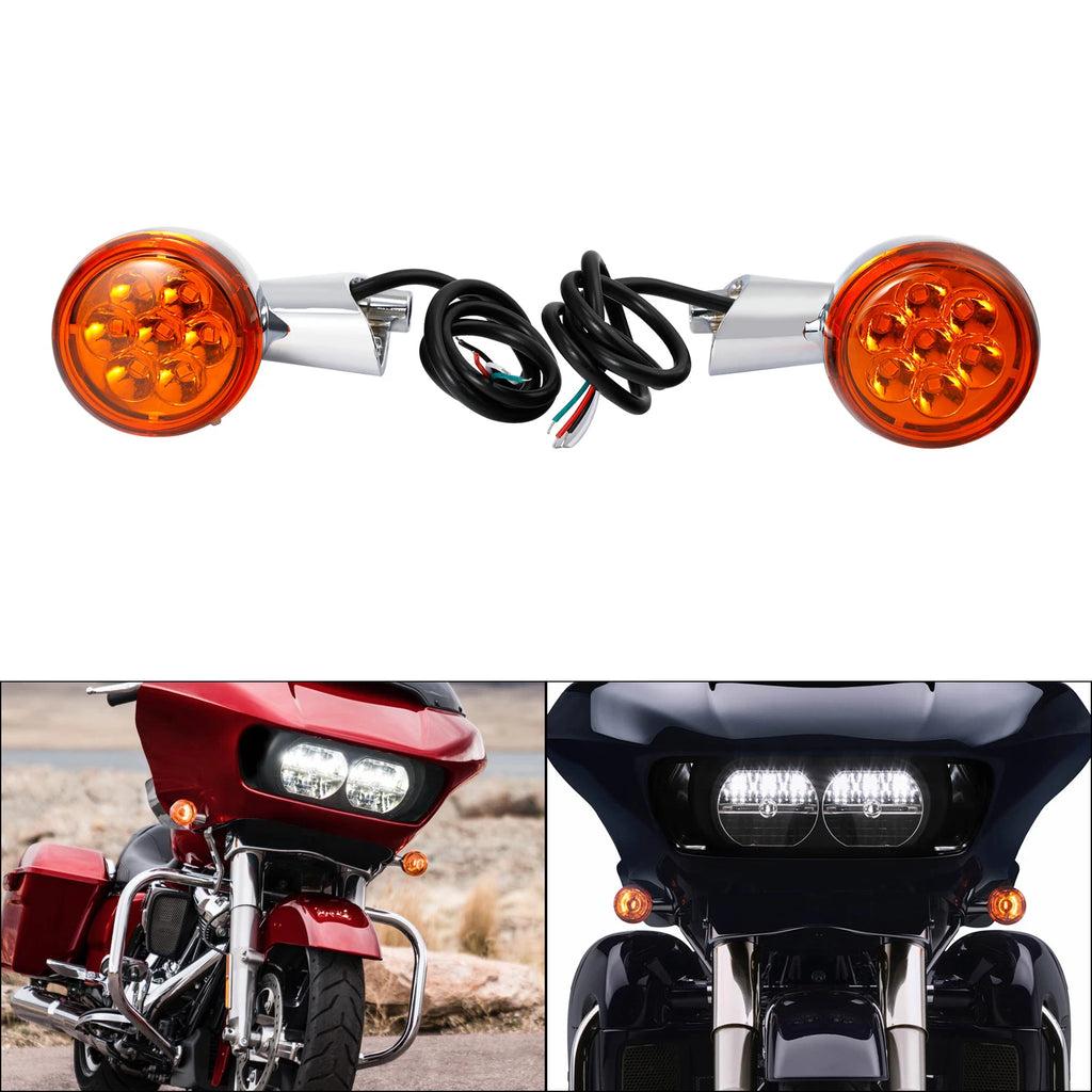Front LED Turn Signal Light Bracket for Harley Road Glide (2015–2024)