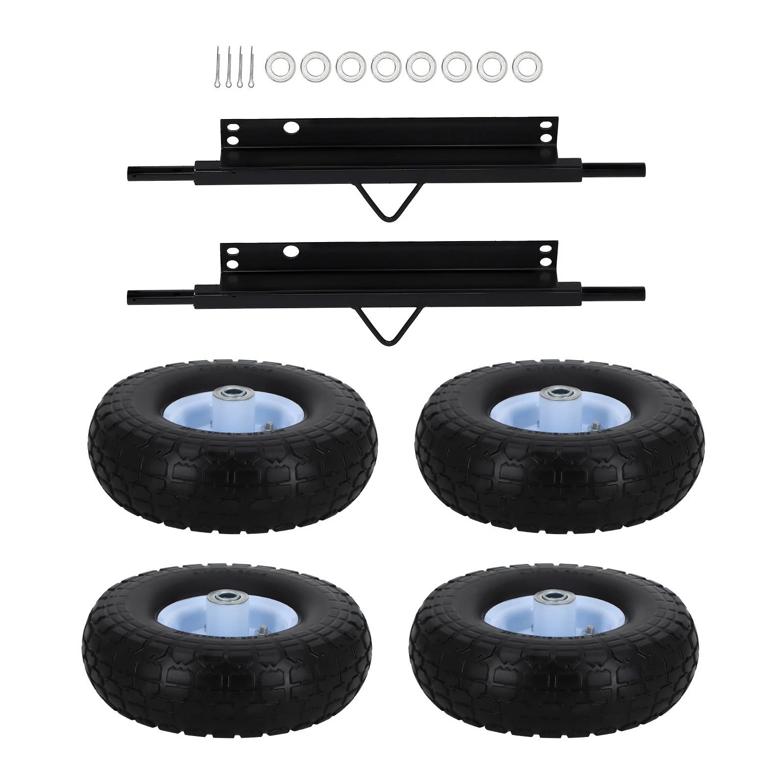 4 Wheel Kit Steel Axles Hardware for Honda Generator EU3000is (2003–2016) 06423-ZS9-020AH
