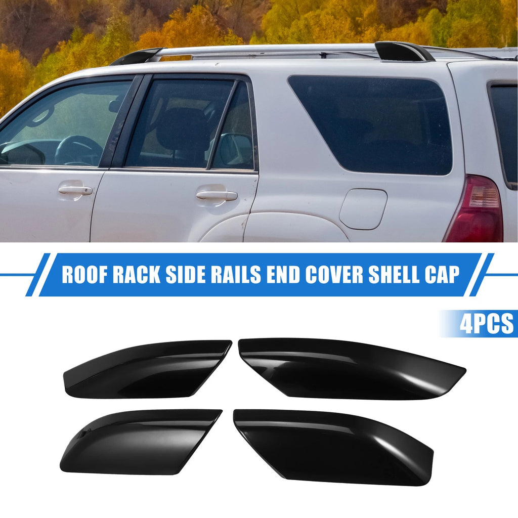 Set of 4 Roof Rack Side Rails End Cover for Toyota 4Runner (2003–2009) Black