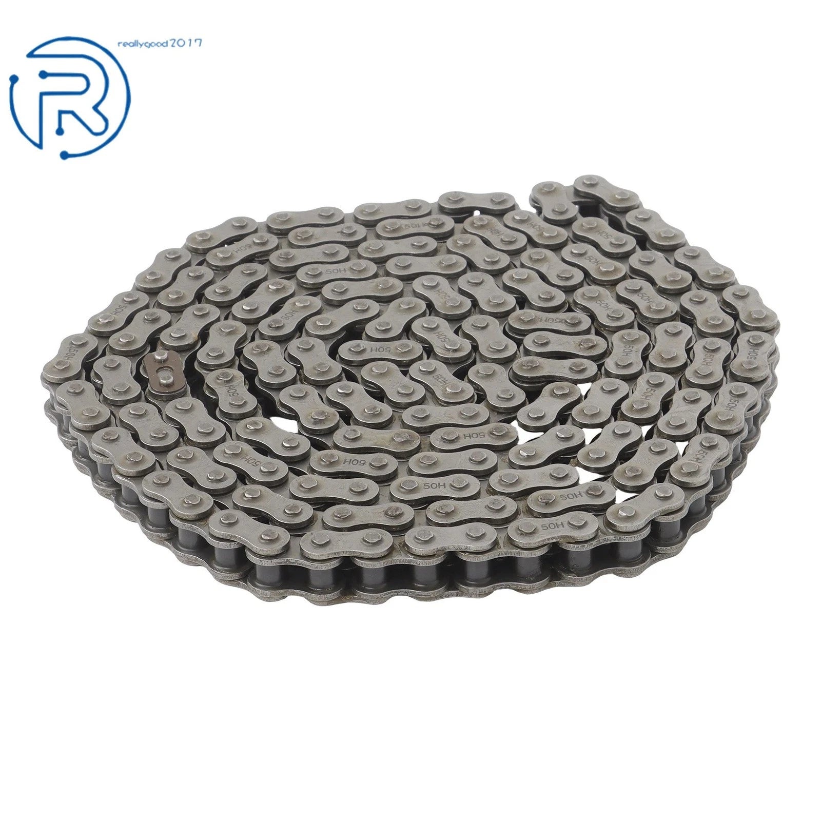 10ft #50 Roller Chain for Various Applications (0.625 Inch Pitch)