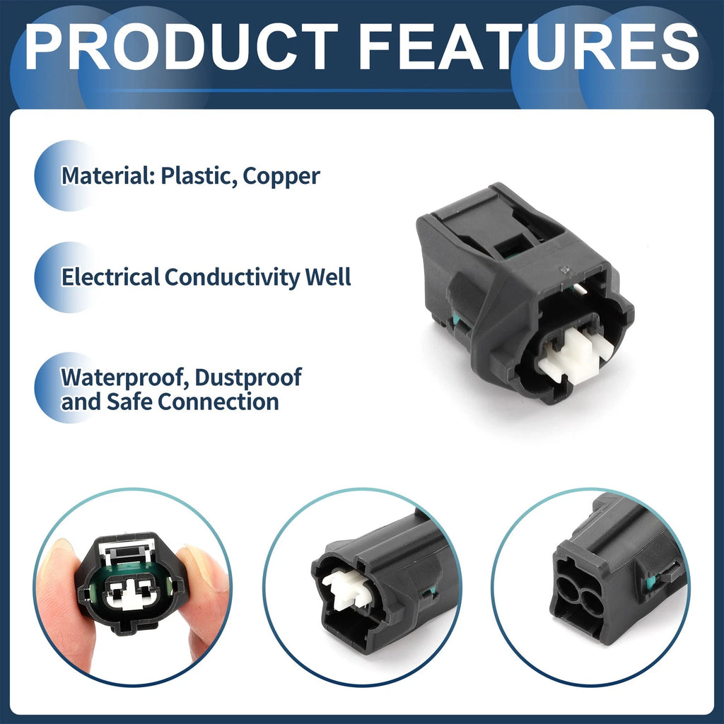 2 Pin Wiper Water Spray Motor Connector Plug for Nissan Teana (2003–2013)