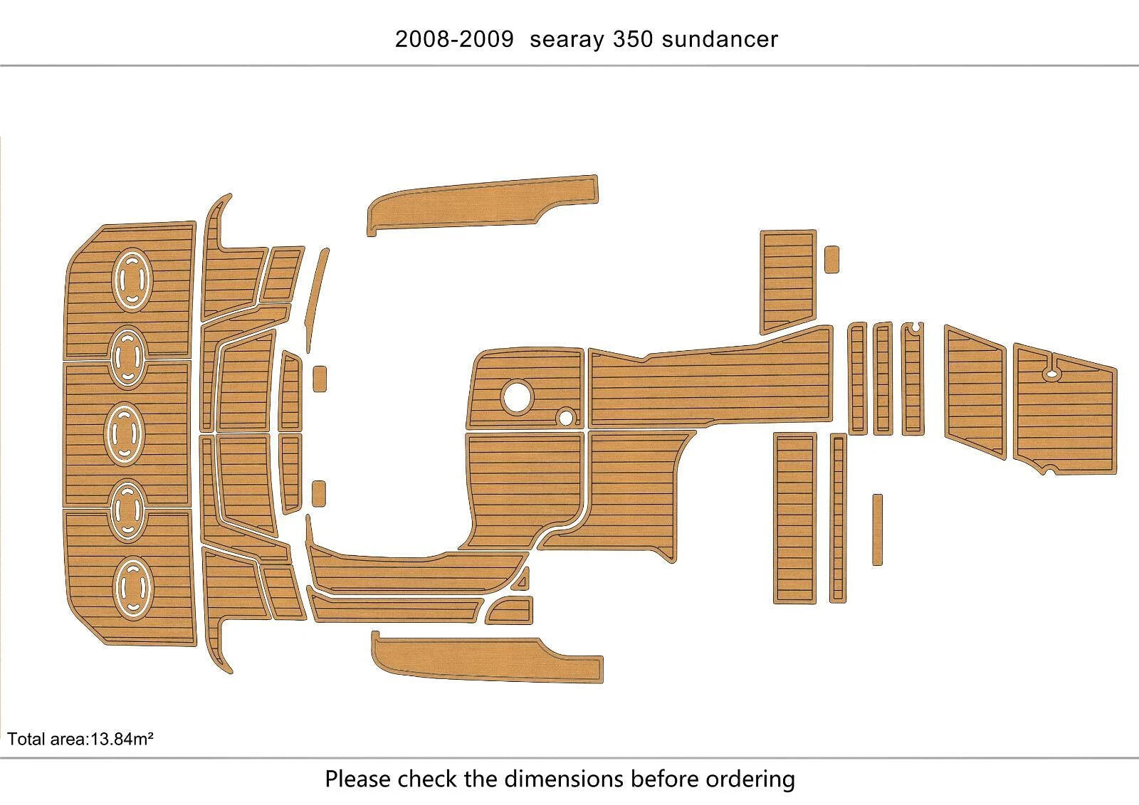 EVA Foam Cockpit Pad for Sea Ray 350 Sundancer (2008)