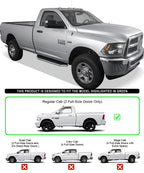 Set of 2 Polished 6in Side Step Bars for Dodge Ram 1500 2500 3500 (2009-2018)