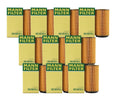 Set of 10 Engine Oil Filters for Audi A8 Quattro (2004–2010)