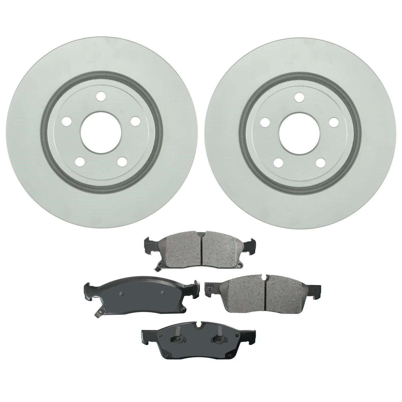 Front Brake Kit Set of 4 for Dodge Jeep (ProACT Pads, 350mm Disc Rotors)