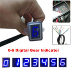 Blue LED Digital Gear Indicator for Motorcycle (0-6)