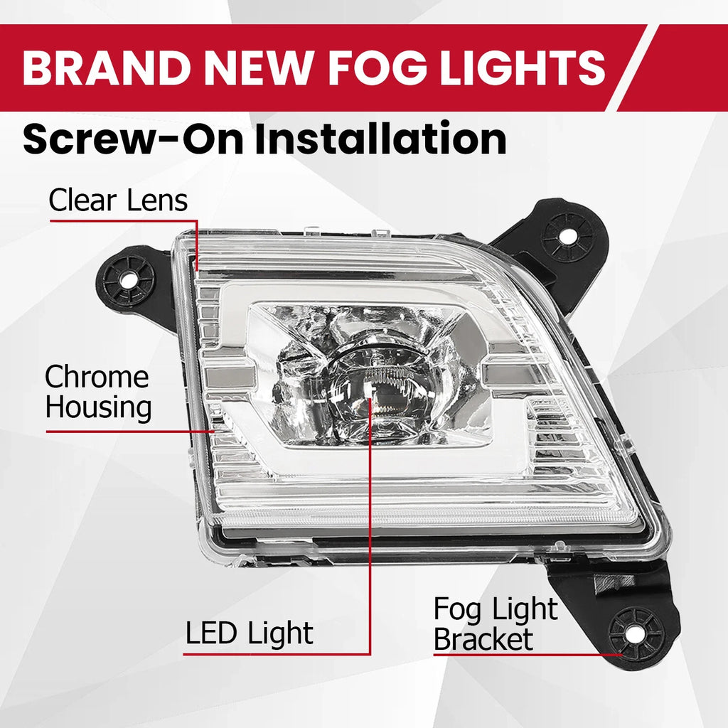 LED Fog Lights for Chevy Silverado 1500 2500HD 3500HD (2019–2022)