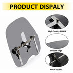 Universal Motorcycle Headlight Windshield for 7/8" 1" 1-1/4" Handlebar
