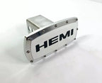 Tow Hitch Cover Plug with Chrome Black Script Logo for Dodge Hemi (2005–2010)