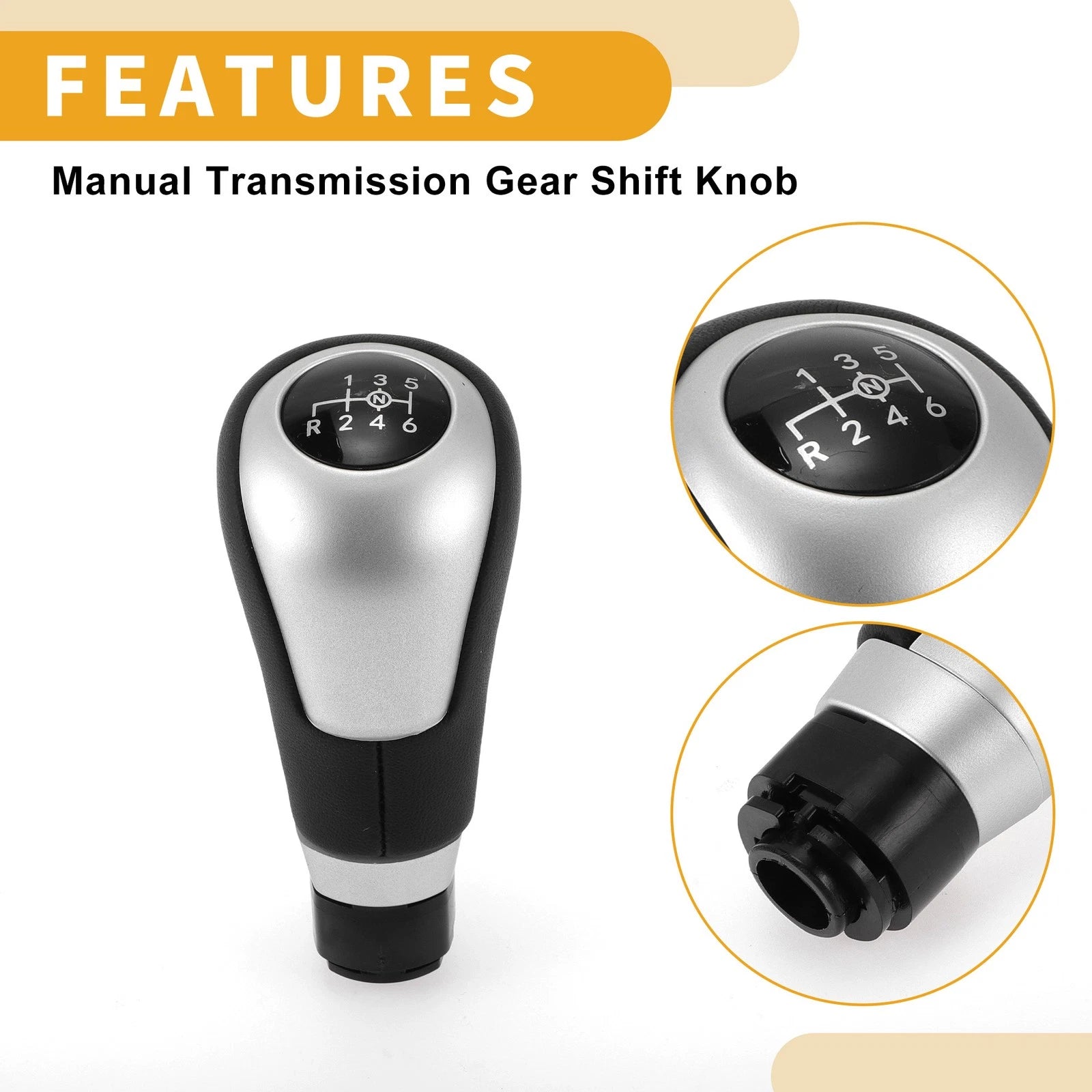 6 Speed Gear Shifter Knob for Mercedes-Benz A-Class W176 (2012–2018) Faux Leather