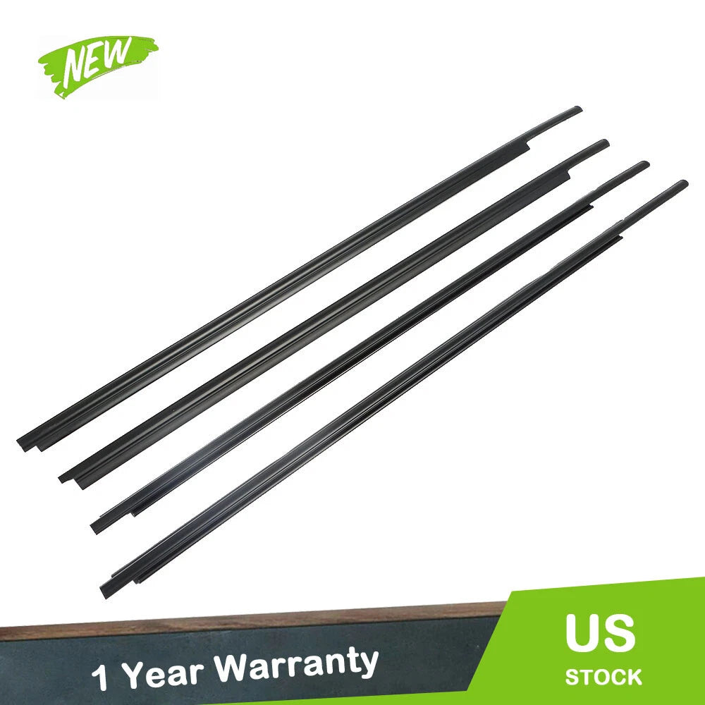Set of 4 Weatherstrip Window Molding Trim Seals for Toyota Sequoia (2008–2020)