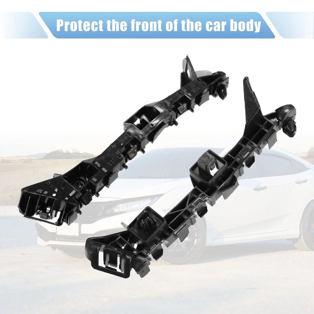Pair of Front Bumper Bracket 71193-T5A-000 for Honda Fit (2015) Plastic Black