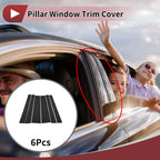 6 Pcs Car Door Pillar Window Trim for Toyota Noah (2020–2023) Black