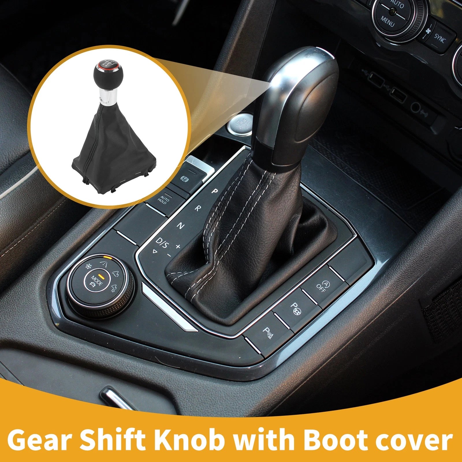 5 Speed Shift Knobs with Boot Cover for Audi A3 (2008–2013)