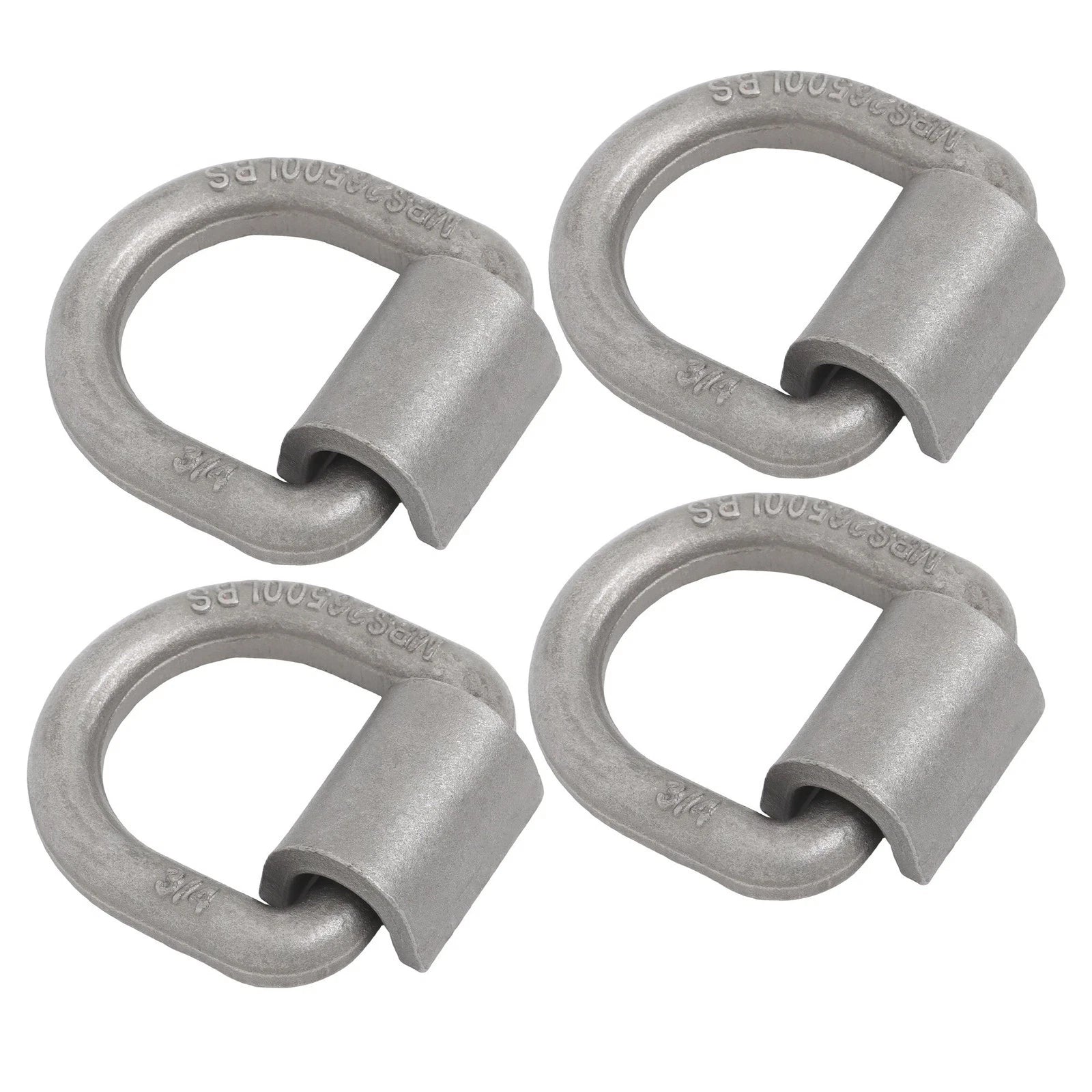 Set of 4 Weld-On Forged D Rings for Heavy Duty Applications