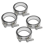 Set of 4 V-Band Bolt Clamps & Flanges for Turbo Down-Pipe Wastegate Exhaust