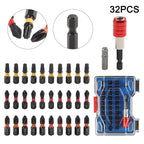 32-Piece Magnetic Screwdriver Bit Set with Extension Rod for Home Repair