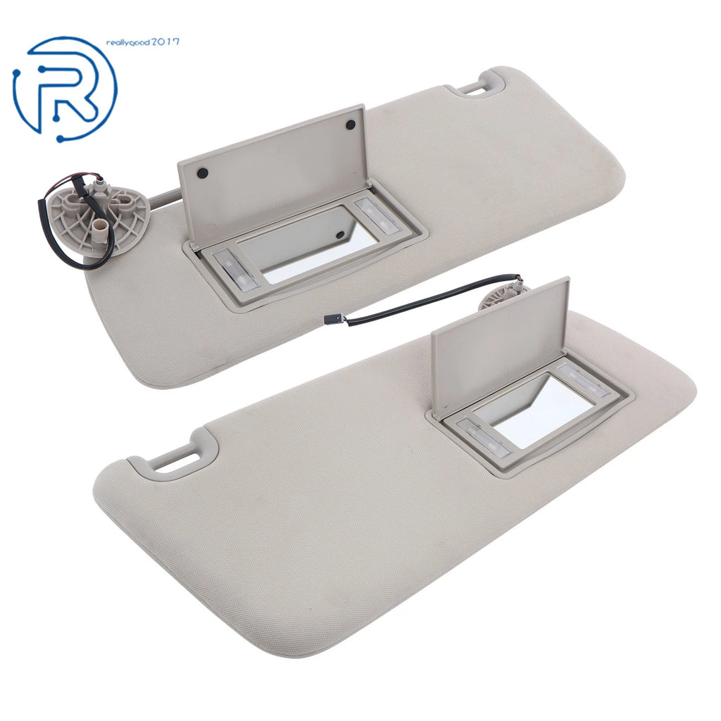 Sunvisor Set for Ram 1500 2500 3500 (2013-2018) Gray Plastic