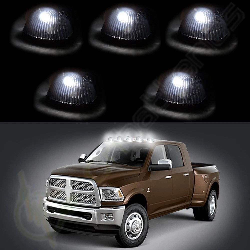 5X T10 LED Samsung White 264141BK Smoke Roof Running Lamp for Dodge Ram
