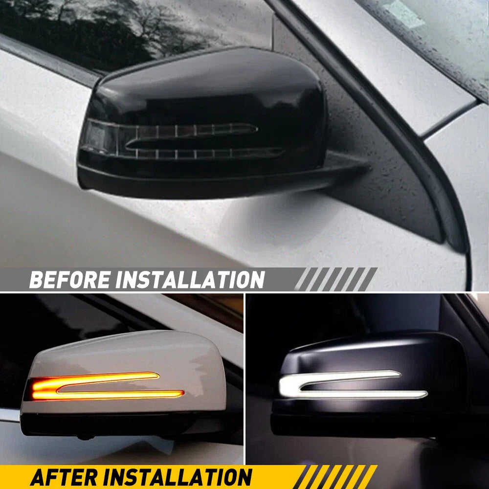 2 x LED Mirror Turn Signal Puddle Light for Mercedes-Benz C-Class (2007–2014)