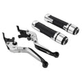 Silver Extendable Brake Clutch Levers Set for Suzuki GSR750 (2011–2016)