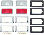 Side Marker Light Lamp Kit Clear Red for 1968 Chevrolet Camaro