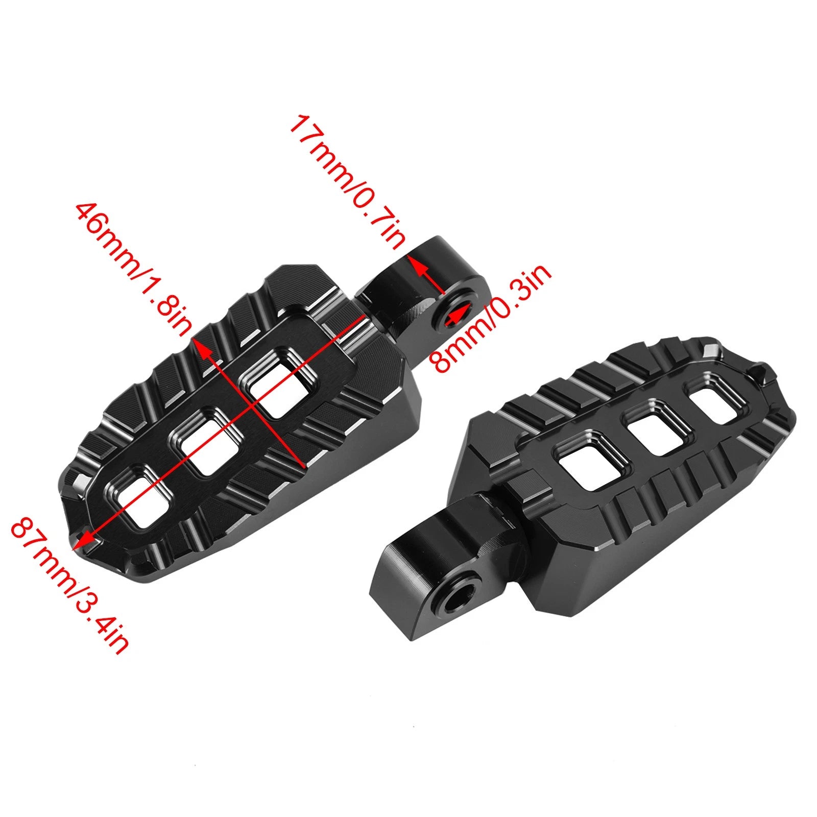 Pair Rear Footrests Foot Pegs for BMW G310GS G310R G310RR (2017–2024)