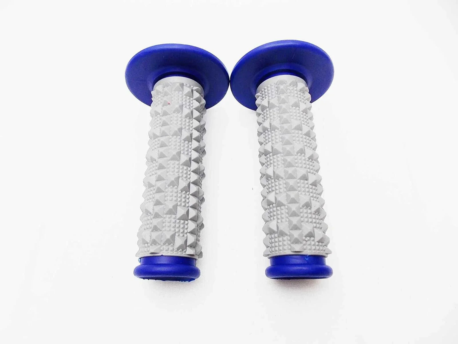 Blue Grey Diamond Handlebar Grip Set for Suzuki RM500