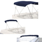 Bimini Top Boat Cover for 4 Bow (Fits 96"L x 61"-66"W, 600D)