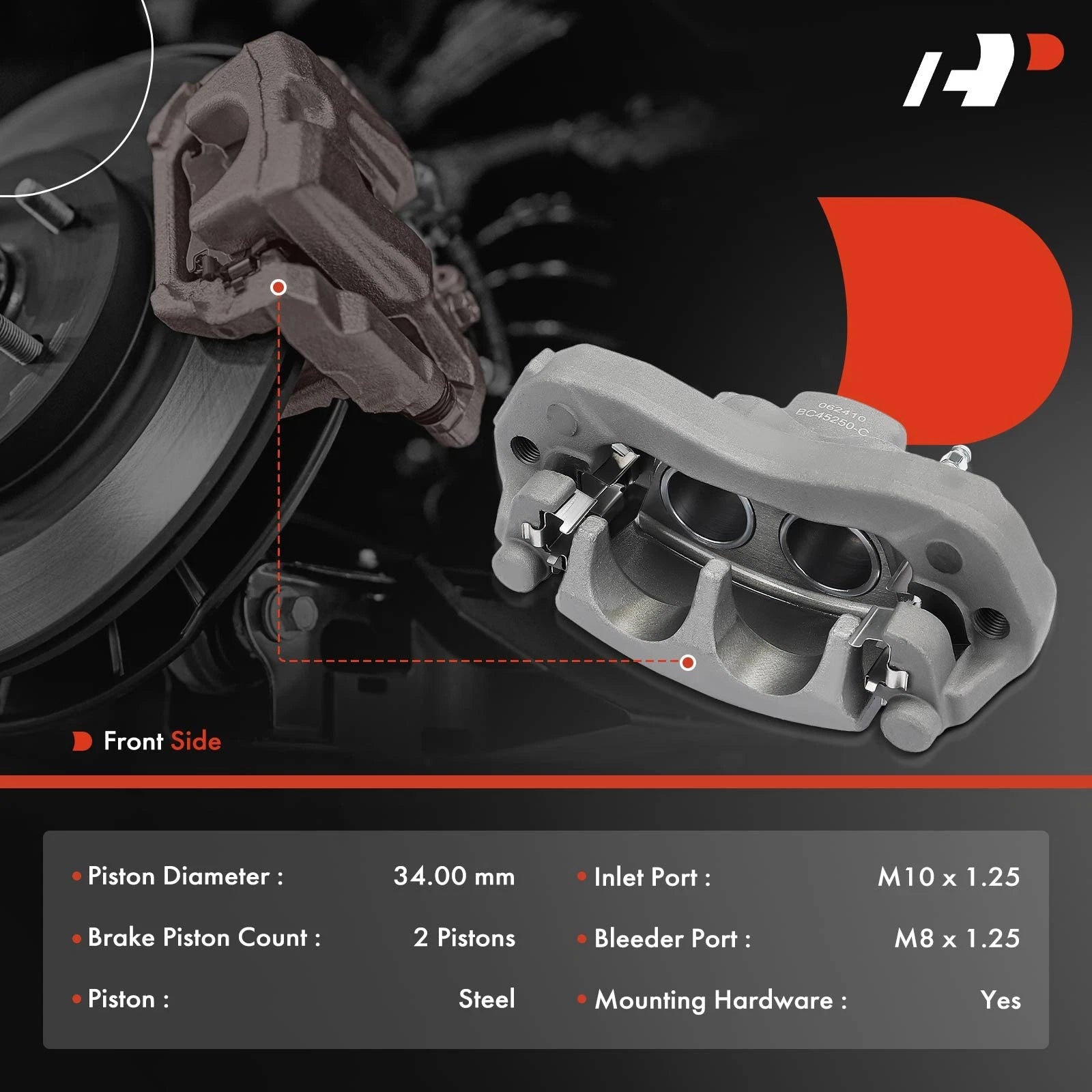 Pair Front Disc Brake Caliper for Honda Pioneer 1000 (2016–2022)