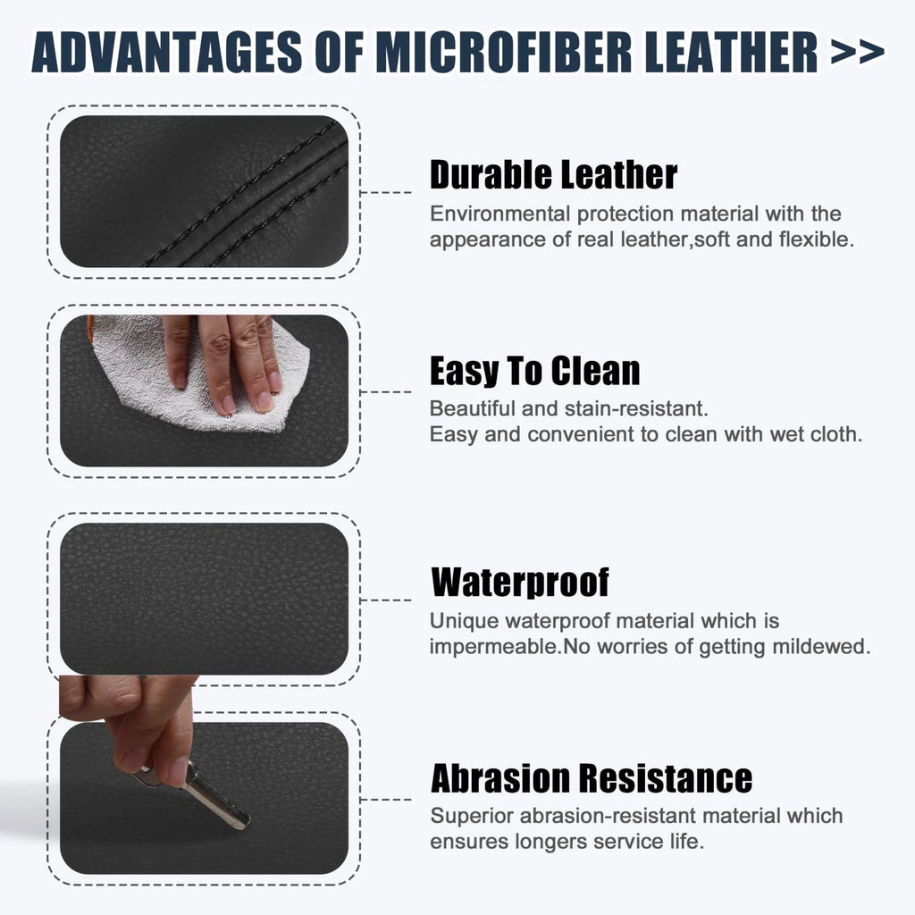 Black Microfiber Leather Armrest Protector for BMW X3 (2011–2017)