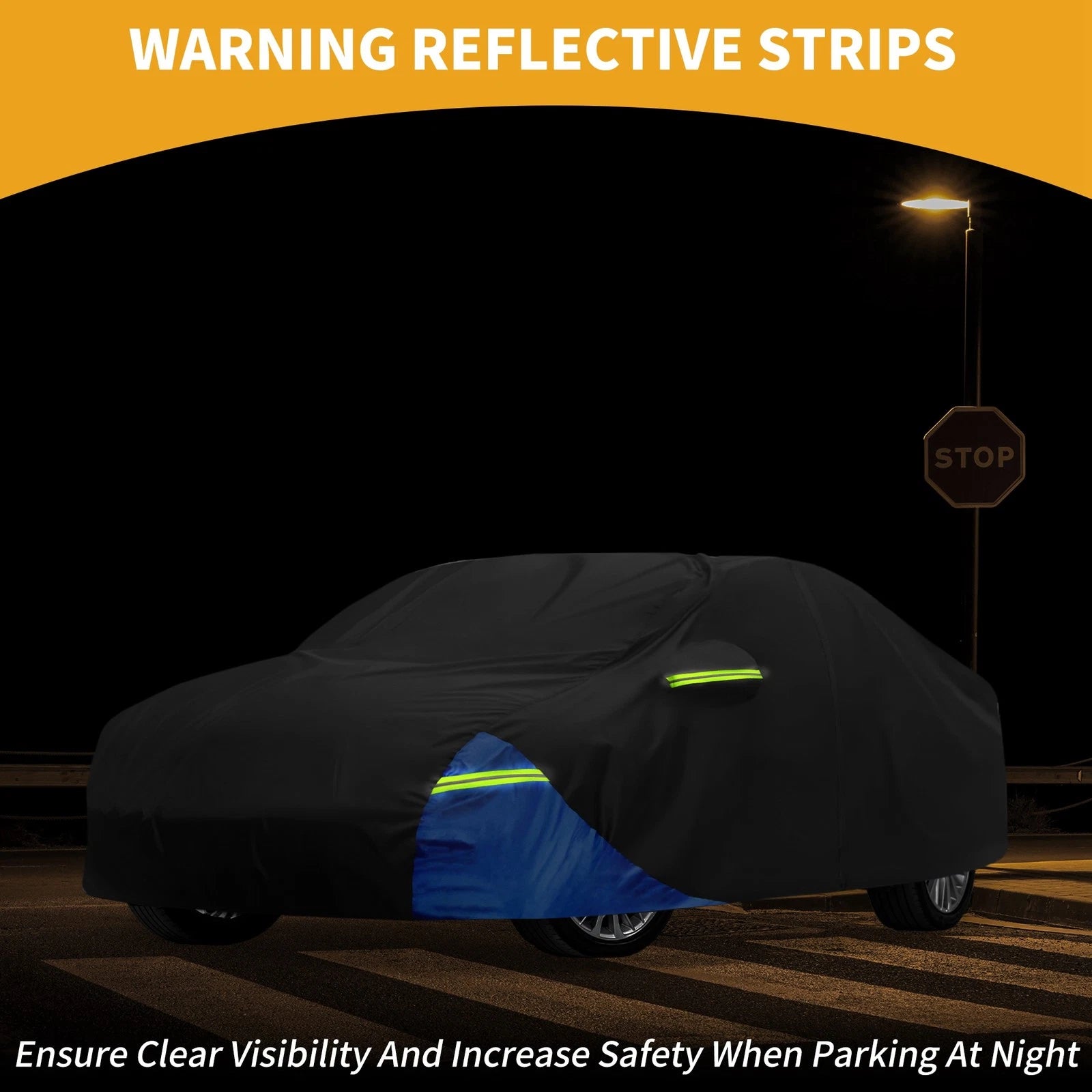 Waterproof Car Cover for Toyota Camry (Oxford Cloth, Black/Blue)