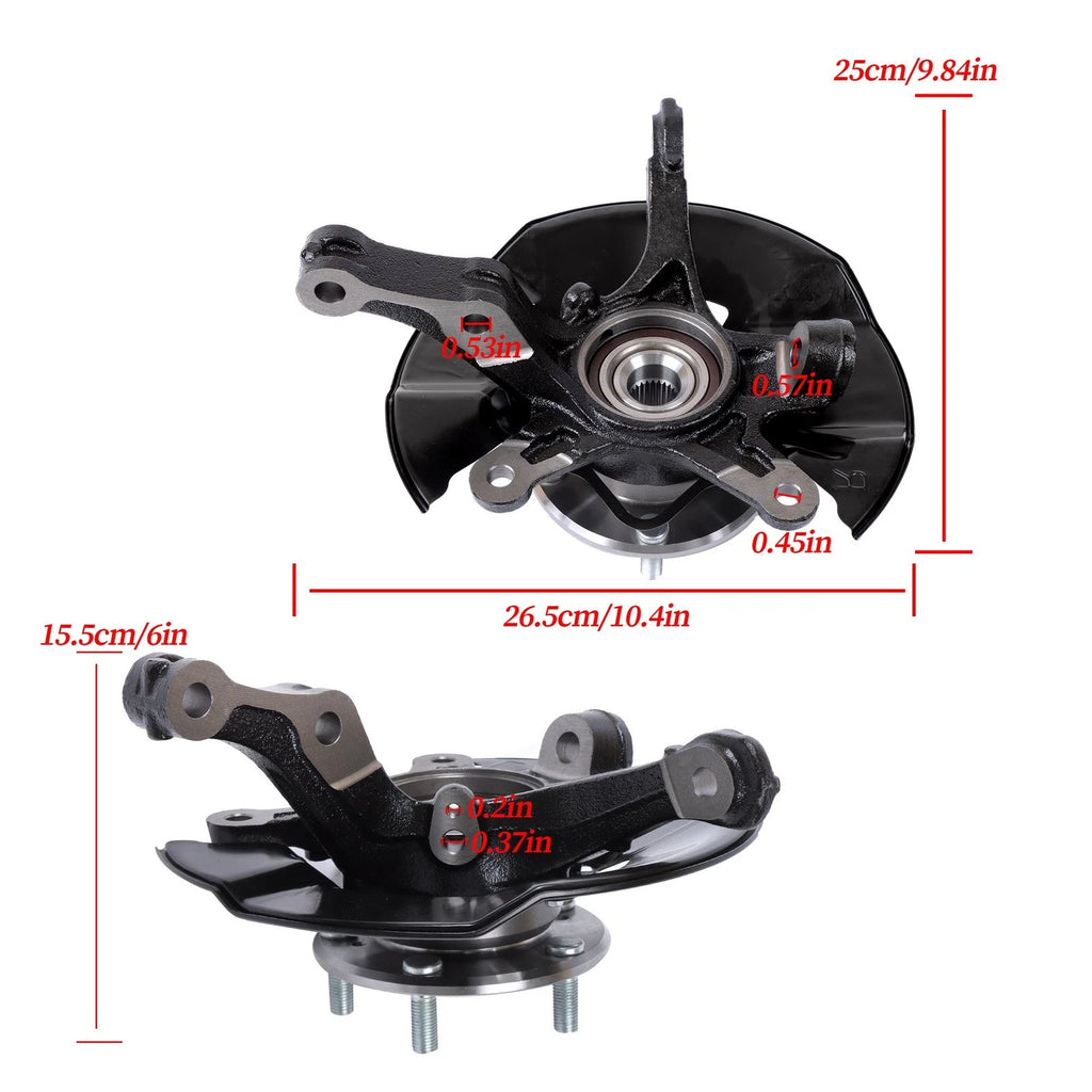 Steering Knuckle & Wheel Bearing Hub Assembly for Honda Civic (2012–2015)