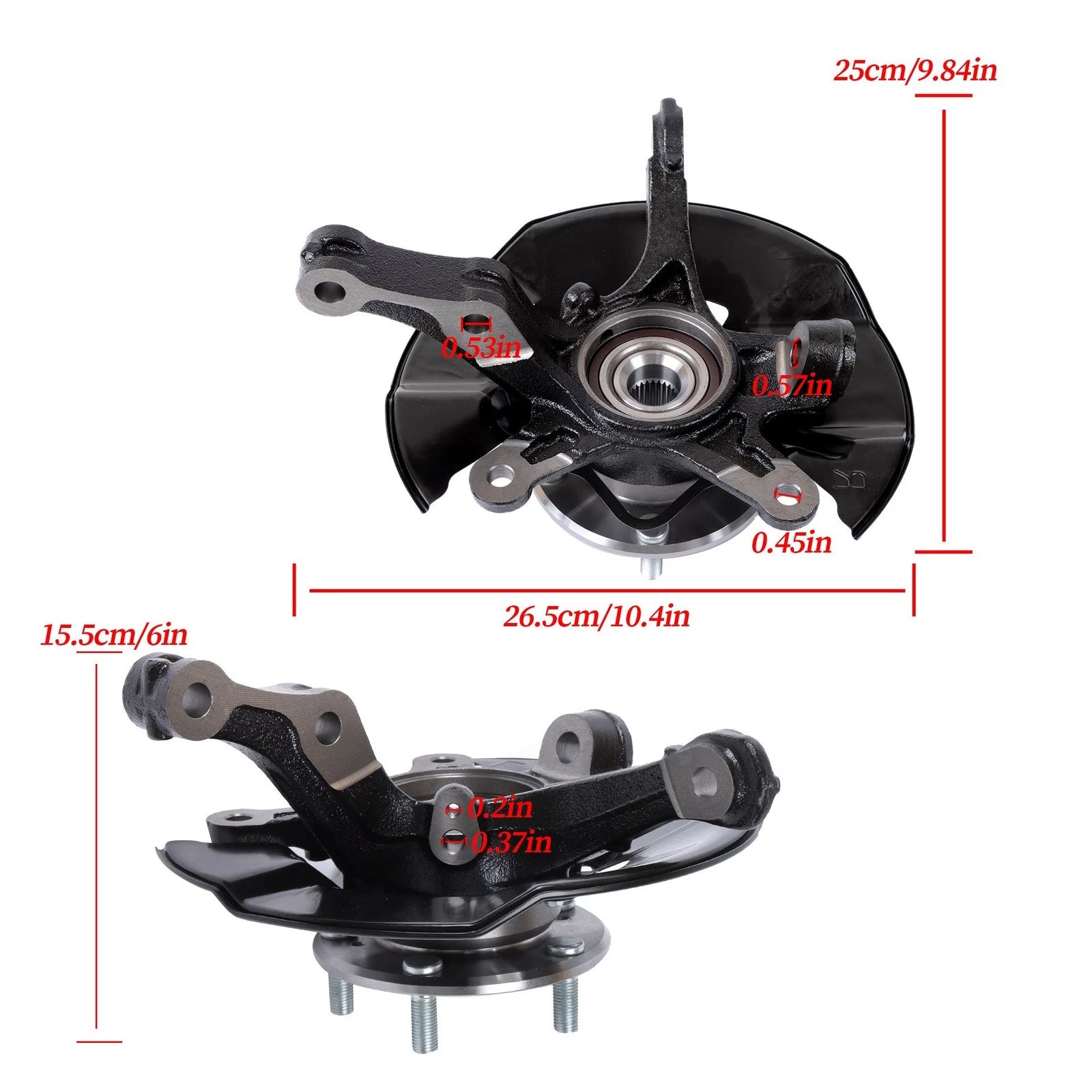 Steering Knuckle & Wheel Bearing Hub Assembly for Honda Civic (2012–2015)