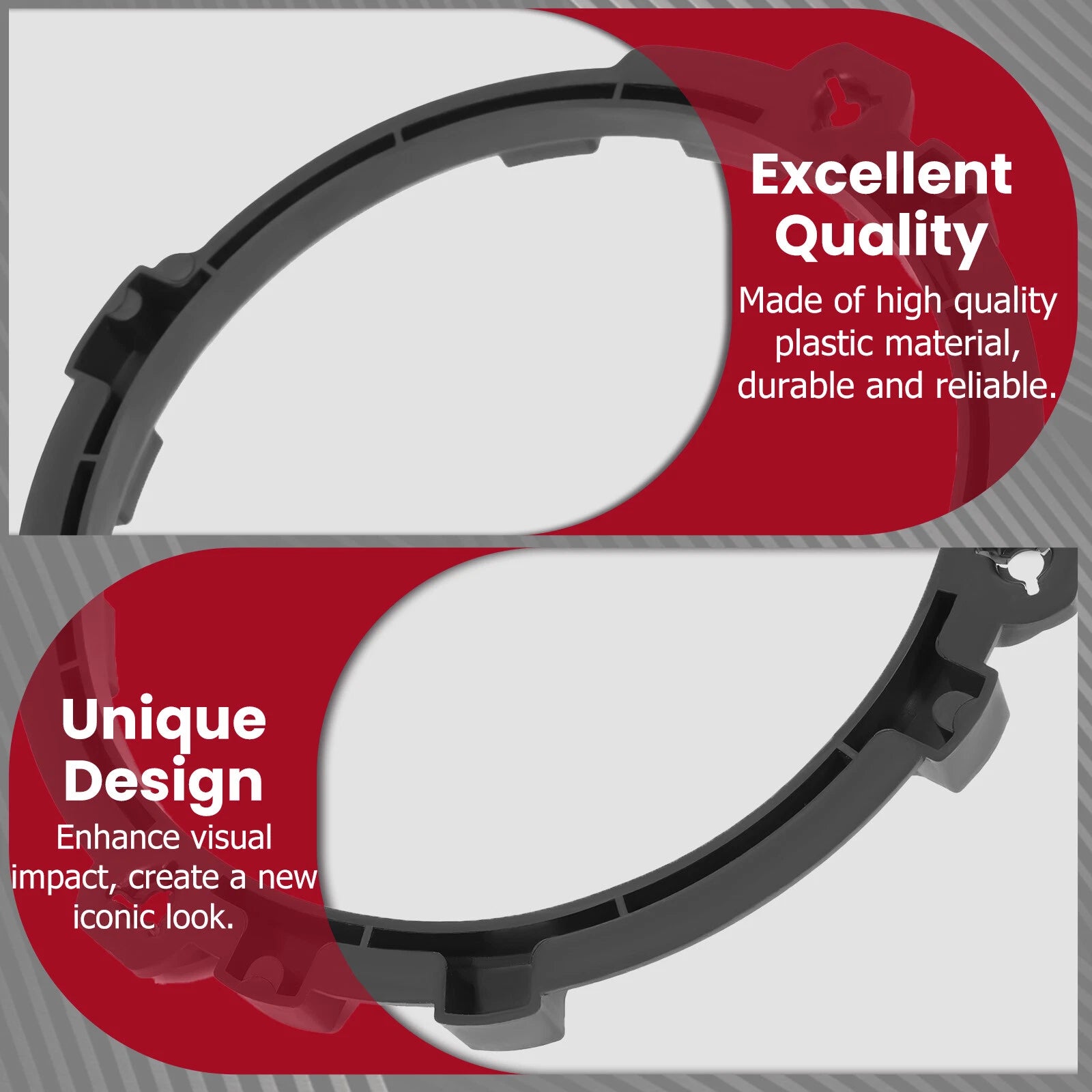 Set of 2 Headlight Bezel Mount Bracket Rings for Jeep Wrangler TJ (1997-2006)
