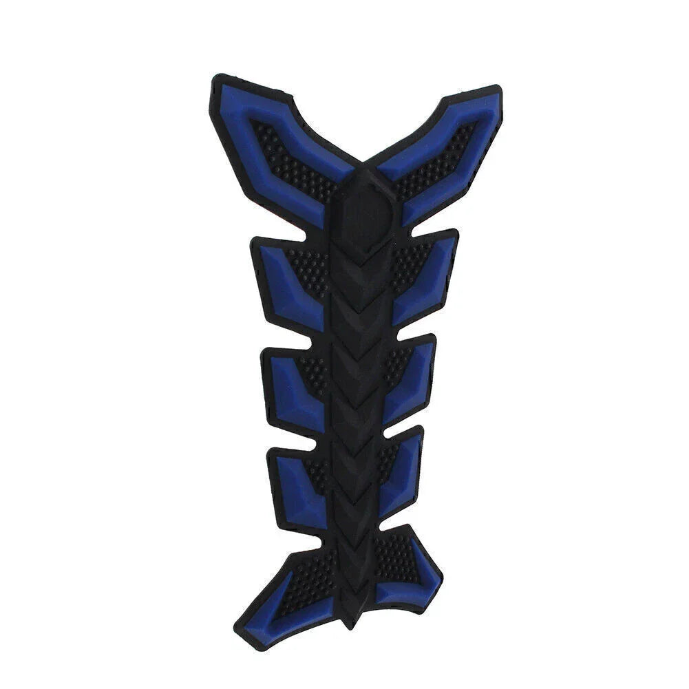 3D Blue Gas Fuel Oil Tank Pad Decal Sticker Protector for Universal Fish Bone