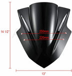 Black Windshield for Kawasaki Ninja 300 EX300 (2013-2017)