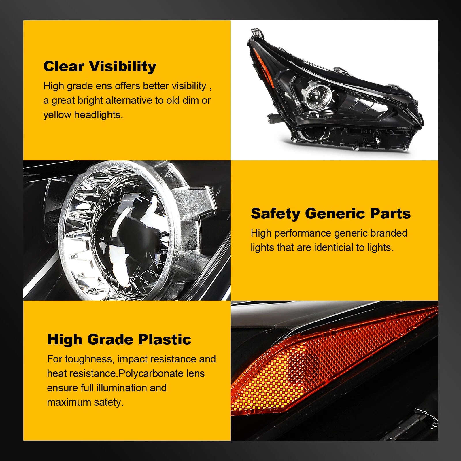 LED Headlight for Lexus NX300 NX300h (2018–2021) Right Side