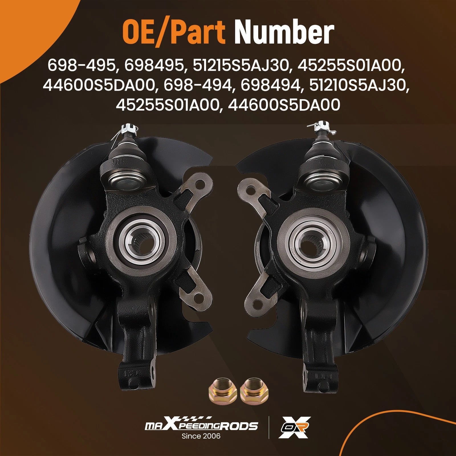 Steering Knuckle & Wheel Hub Bearing Assembly for Honda Civic (2003–2005)