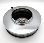 Round Chrome Air Cleaner 10 in with 5-1/8 in Neck for Holley Edelbrock (—)