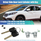 Pair Door Lock Cylinder w/ Keys for Honda CR-V (2003–2006) 72185-S9A-013 72145-S9A-003