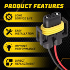 H11 Wire Pigtail Connector for Headlight Low Beam Socket (Universal)