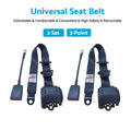 2 Sets 3 Point Retractable Safety Seat Belt for Holden Rodeo